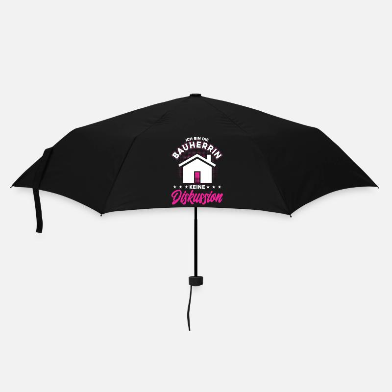 Ich bin Die Bauherrin Keine Diskussion - Regenschirm (klein) - Schwarz