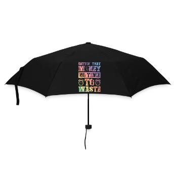getting money - Umbrella (small) - black - Front