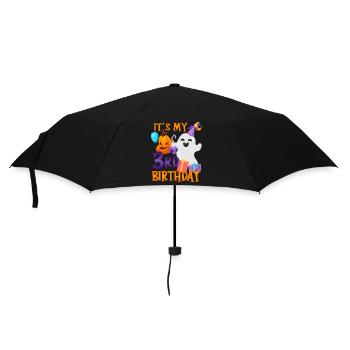 It's my 3rd birthday Spooky Ghost Halloween - Umbrella (small) - black - Front