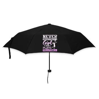 Ne sous-estimez jamais une fille qui joue au volleyball - Parapluie standard - noir - Devant