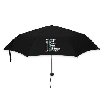 Leg surgery wheelchair lost leg - Umbrella (small) - black - Front
