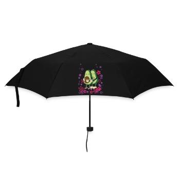 avocado vegan family love mom dad - Umbrella (small) - black - Front