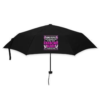 Chanteur de karaoké Mari Femme - Parapluie standard - noir - Devant