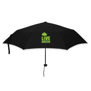 Vivre vert Protection de l’environnement Planète Terre Nature - Parapluie standard - noir - Devant