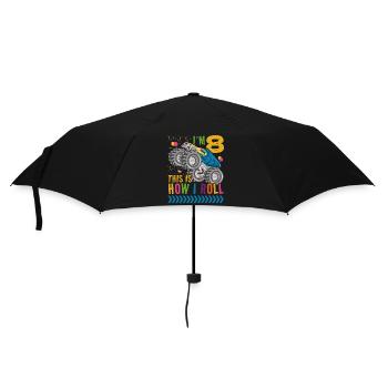 J’ai 8 ans, c’est comme ça que je roule | Monster Truck - Parapluie standard - noir - Devant