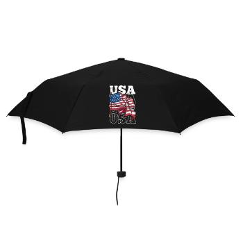 Usa Patriotisch Amerikaner US Amerika - Regenschirm (klein) - Schwarz - Vorne
