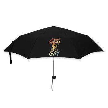 Coolste Radfahrerin - Regenschirm (klein) - Schwarz - Vorne