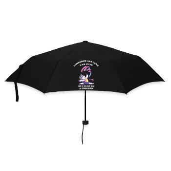 Rhythmische Sportgymnastik Einhorn Mädchen - Regenschirm (klein) - Schwarz - Vorne