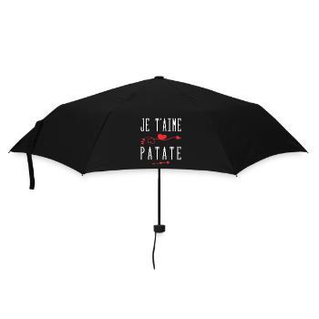 Je t'aime patate - Parapluie standard - noir - Devant
