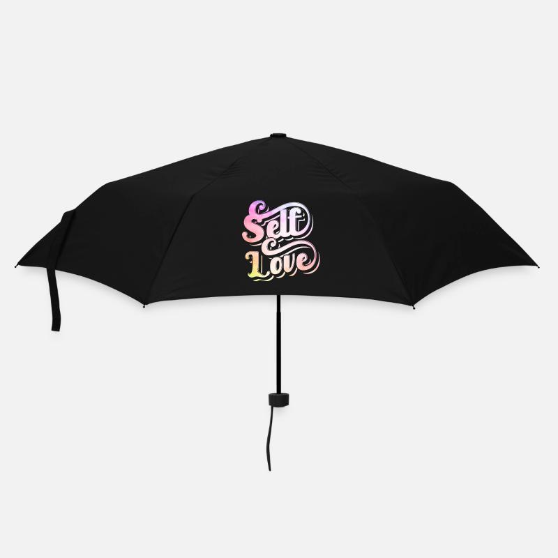 Selbstliebe Eigenliebe Positiv Süß - Regenschirm (klein) - Schwarz