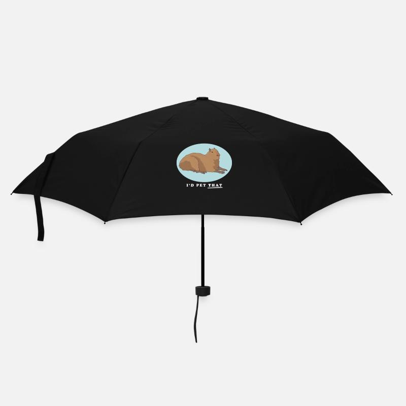 Capybara Wasserschwein | Capybaras Geschenk - Regenschirm (klein) - Schwarz