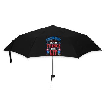 On July 4, not only fireworks will be ignited - Umbrella (small) - black - Front