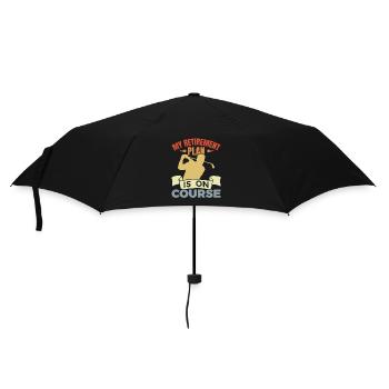 Retired golfer - Umbrella (small) - black - Front