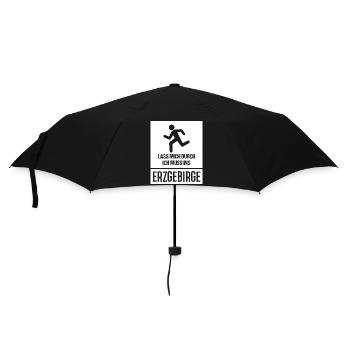 Erzgebirge lass mich - Regenschirm (klein) - Schwarz - Vorne