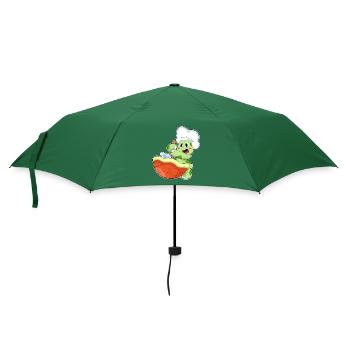 Schildkröte Koch Kochtopf Kochen - Regenschirm (klein) - Flaschengrün - Vorne
