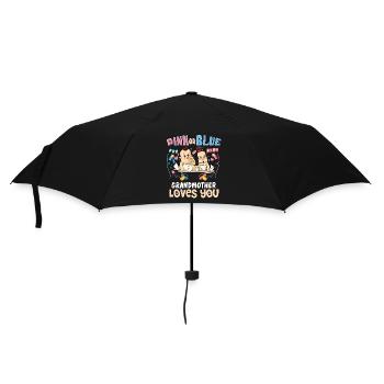 Pink or Blue Grandmother Loves You Best Grandma - Regenschirm (klein) - Schwarz - Vorne