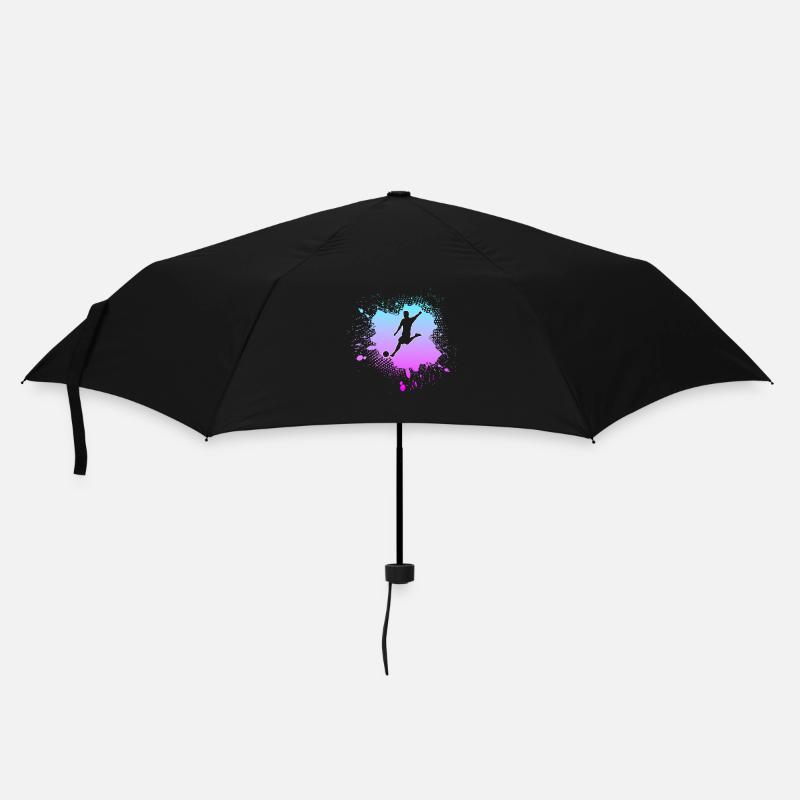 Fußball - Regenschirm (klein) - Schwarz