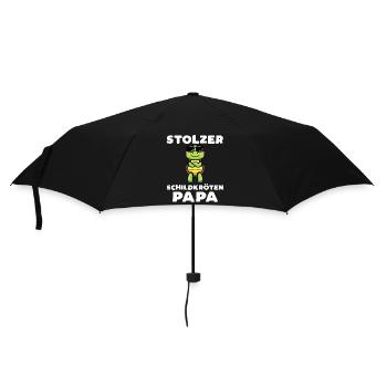 Stolzer Schildkröten Papa Schildkröte - Regenschirm (klein) - Schwarz - Vorne