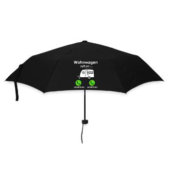 Wohnwagen ruft an - annehmen oder annehmen? - Regenschirm (klein) - Schwarz - Vorne