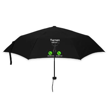 Turnen ruft an - annehmen oder annehmen? - Regenschirm (klein) - Schwarz - Vorne