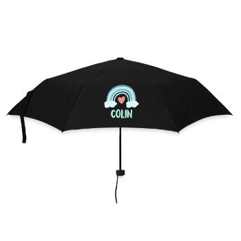 Colin Name Regenbogen Baby - Regenschirm (klein) - Schwarz - Vorne