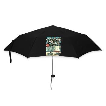 2007 Birthday vintage vintage retro legend - Umbrella (small) - black - Front