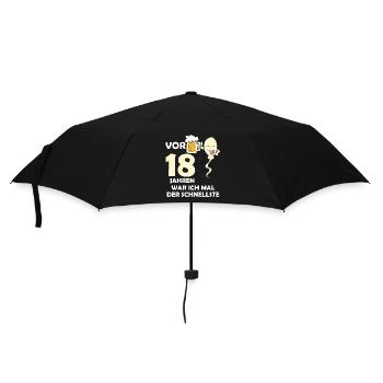 Vor 18 Jahren war ich mal der Schnellste - Regenschirm (klein) - Schwarz - Vorne