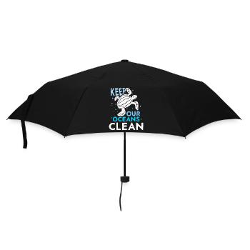Haltet Unsere Ozeane Sauber Ocean Protection See - Regenschirm (klein) - Schwarz - Vorne