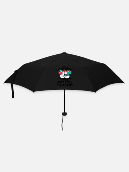 Sushi Fast Food - Regenschirm (klein) - Schwarz