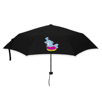 Dolphin Swimming Pool Summer - Umbrella (small) - black - Front