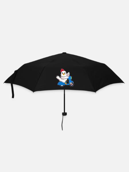 Huhn Motorroller - Regenschirm (klein) - Schwarz