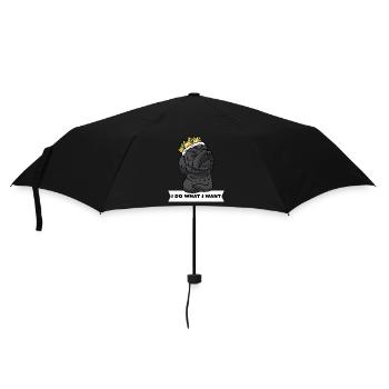 Schnoodle dog with crown - Umbrella (small) - black - Front