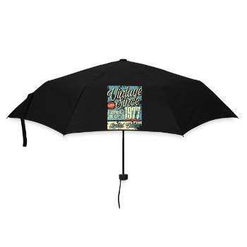 1977 Birthday vintage vintage retro legend - Umbrella (small) - black - Front