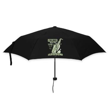 I'm Just Here For The Saxophone - Regenschirm (klein) - Schwarz - Vorne