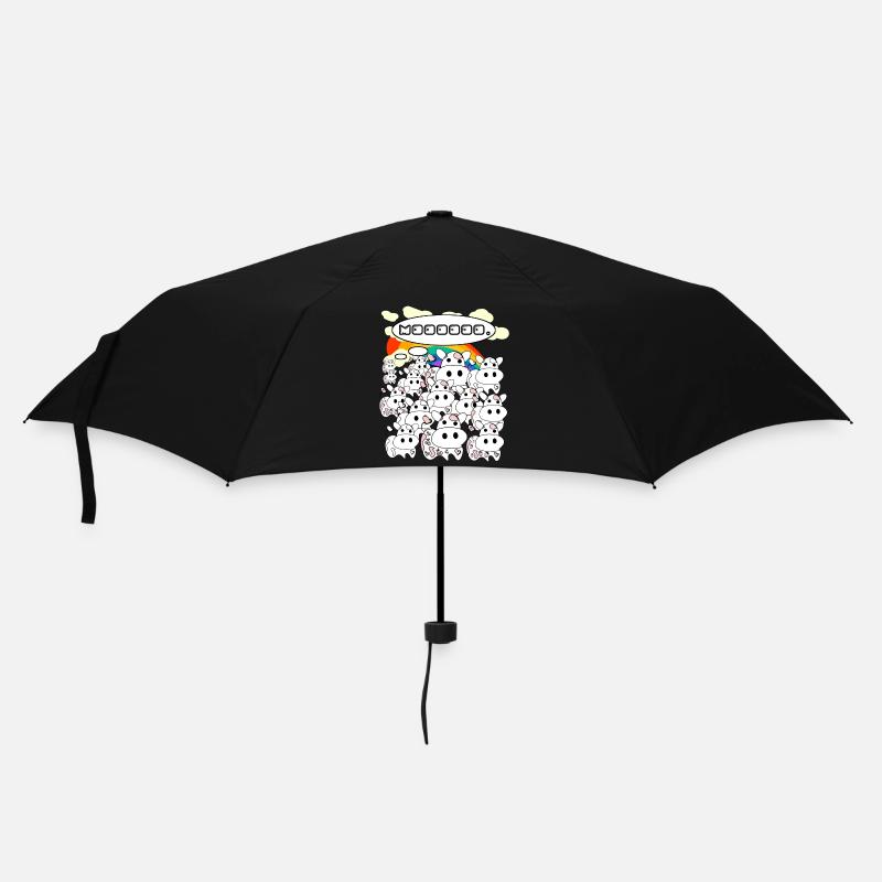 Fraises - Vaches - Parapluie standard - noir