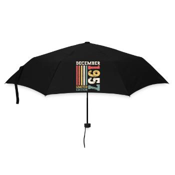 Né en décembre 1957 cadeau de 65e anniversaire - Parapluie standard - noir - Devant