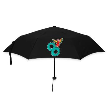8 Jahre alt - 8. Geburtstag mit Tier Motiv - Regenschirm (klein) - Schwarz - Vorne