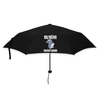 Müde Spruch lustig Schlafen Ausschlafen Faul - Regenschirm (klein) - Schwarz - Vorne