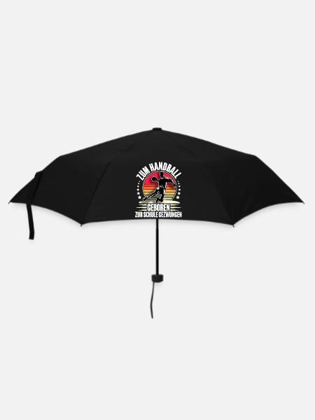 Handball Handballer - Regenschirm (klein) - Schwarz