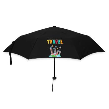 Voyage - Idée cadeau pour les amoureux des voyages - Parapluie standard - noir - Devant