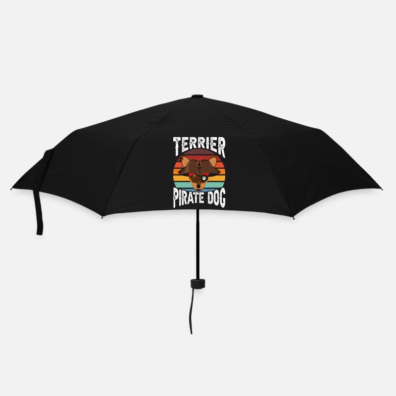 Terrier Pirate Dog - Regenschirm (klein) - Schwarz