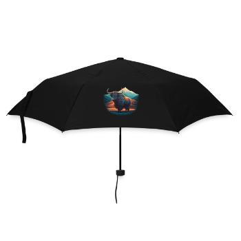 Yak Illustration - Parapluie standard - noir - Devant