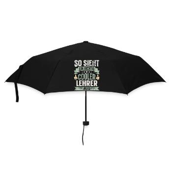 Lehrer - Regenschirm (klein) - Schwarz - Vorne