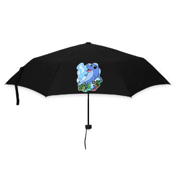 Dolphin - mammal marine animal nature conservation environment - Umbrella (small) - black - Front