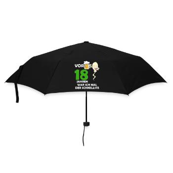 Vor 18 Jahren war ich mal der Schnellste - Regenschirm (klein) - Schwarz - Vorne