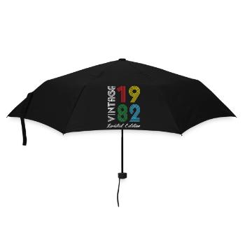Vintage 1982 Vintage Geburtstag Retro Vintage - Regenschirm (klein) - Schwarz - Vorne