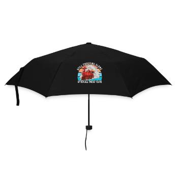 Train Railroad Locomotive Model Railway Fans - Umbrella (small) - black - Front