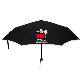 Vor 30 Jahren war ich mal der Schnellste - Regenschirm (klein) - Schwarz - Vorne