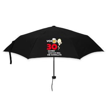 Vor 30 Jahren war ich mal die Schnellste - Regenschirm (klein) - Schwarz - Vorne
