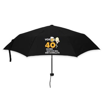 Vor 40 Jahren war ich mal der Schnellste - Regenschirm (klein) - Schwarz - Vorne